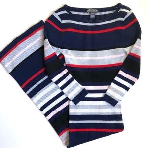 A Pea in the Pod Striped Midi Maternity Dress sz M